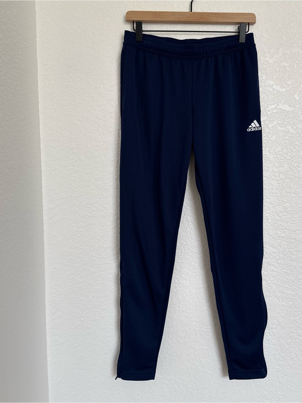 Adidas Navy Blue & White Tiro Athletic Track Pants